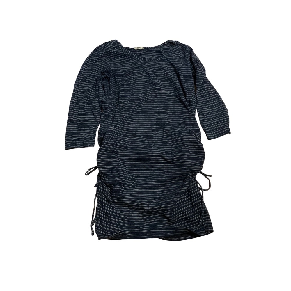 Jane and delancey AnthroStriped Dress 3/4 Sleeve Drawstring Casual Womens Size M